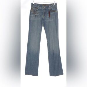 Streets Ahead vintage denim embellished jeans low rise floral